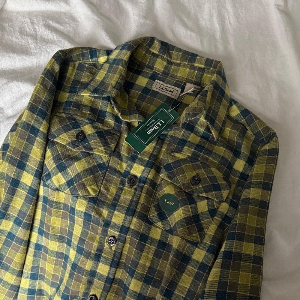 Child’s L.L. Bean Yellow and Blue Checkered Shirt